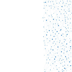 Network abstract connection isolated on white background. Network technology background with dots and lines. Ai background. Modern abstract concept. Ai vector, network technology