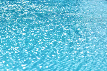 Blurred view, Sparkling water surface for background or graphic decoration.