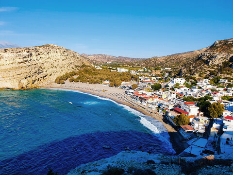 M&aacute;tala Matala Hippie Dorf auf der mittelmeerinsel Kreta Griechenland Zeus