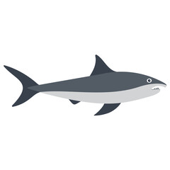 
An aquatic mammal human friendly fish with thin fins called dolphin 
