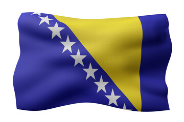 Bosnia and Herzegovina 3d flag