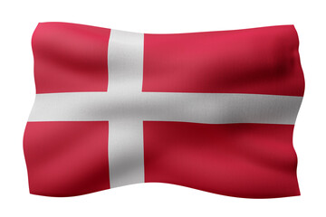 Fototapeta premium Denmark 3d flag