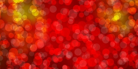 Light Orange vector template with circles.