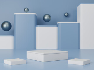 3d rendering empty podium.