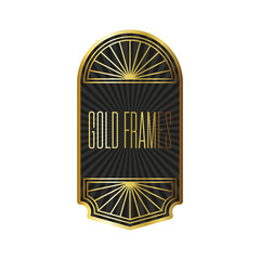 elegant golden frame with lettering