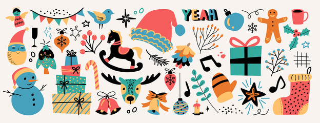 Modern abstract elements set, minimal design, vector illustration.