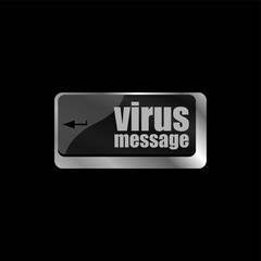 Computer keyboard with virus message key