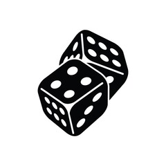 Pair of dice to gamble  icon, gambling icon for casino apps and websites, vector illustration