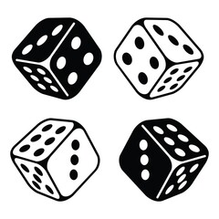 Pair of dice to gamble  icon, gambling icon for casino apps and websites, vector illustration