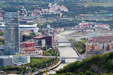 Bilbao city in Vizcaya province, Spain