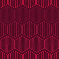 Hexagons. Mosaic with geometric shapes. Seamless pattern. Design with manual hatching. Textile. Ethnic boho ornament. Vector illustration for web design or print.