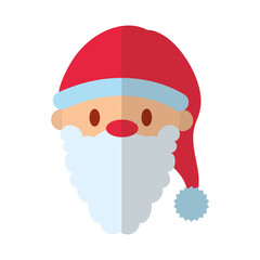 happy merry christmas santa claus flat style icon