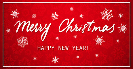 Obraz na płótnie Canvas Merry Christmas and Happy New Year banner