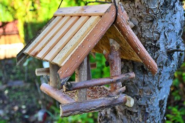 wooden bird house