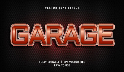 3D Garage Text effect, Editable Text Style