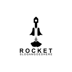 Rocket logo vector. Simple illustration of rocket vector logo