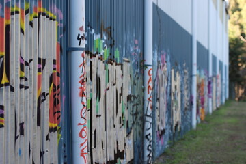 Industrial Area Grafittied Wall