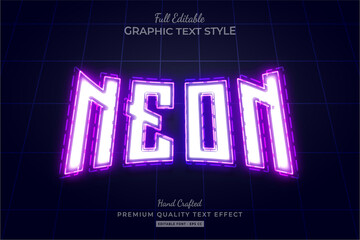 Neon Purple Editable Text Effect