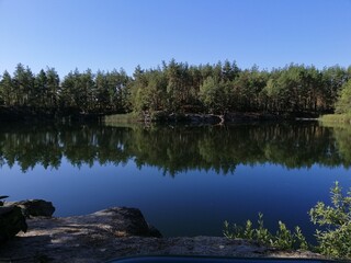 Flooded quarry