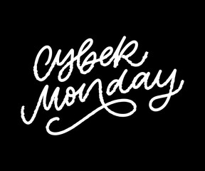 Cyber Monday Vector lettering calligraphy text brush