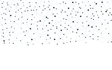 Network abstract connection isolated on white background. Network technology background with dots and lines. Ai background. Modern abstract concept. Ai vector, network technology