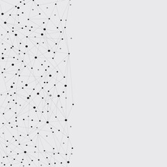 Network abstract connection isolated on gray background. Network technology background with dots and lines. Ai background. Modern abstract concept. Ai vector, network technology