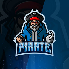 Fototapeta na wymiar Pirate mascot esport logo design