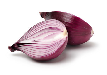 Red onion isolated on white background 