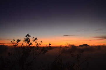 sunrise in the mountains