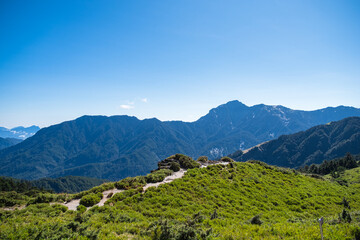 Fototapeta na wymiar Beautiful scenery at Hehuanshan Main Peak, Wuling, Nantou County, Taiwan