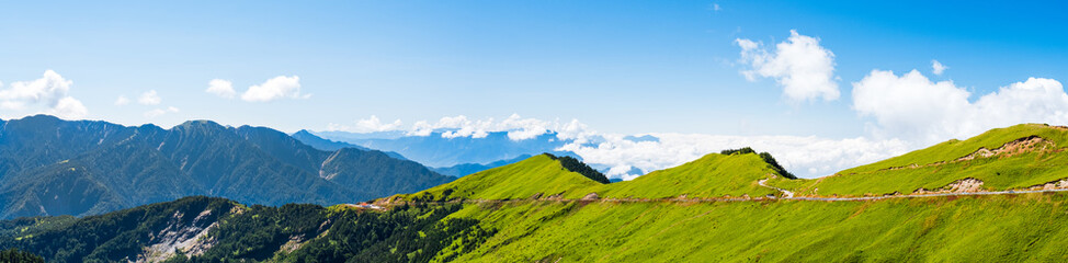 Obraz premium Beautiful scenery at Hehuanshan Main Peak, Wuling, Nantou County, Taiwan