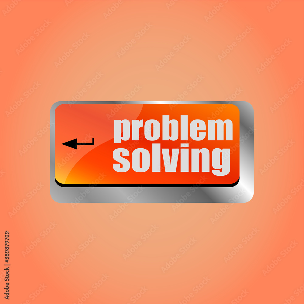 Poster problem solving button on computer keyboard key