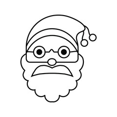 Cute Happy Santa Characters, For Christmas cards, banners, tags and labels. vector illustration