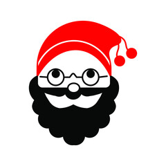 Cute Happy Santa Characters, For Christmas cards, banners, tags and labels. vector illustration