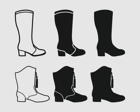Drill Team Majorette Boots  Sign Symbol Vector Illustration, leather majorette svg, majorette boots