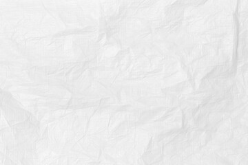 white crumpled paper texture background. White cloth texture crease the fabric