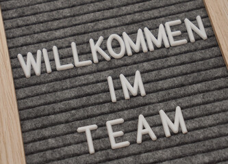 Welcome to the Team - Willkommen im Team