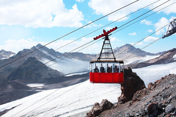 Lift to the base camp of Mount Elbrus