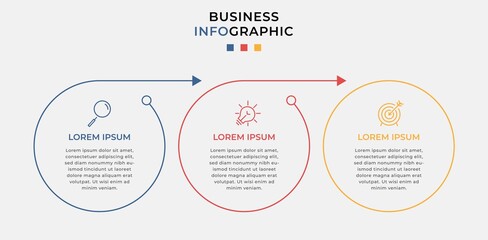 Vector Infographic design template with icons and 3 three options or steps. Can be used for process diagram, presentations, workflow layout, banner, flow chart, info graph.