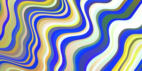 Light Blue, Yellow vector texture with circular arc.