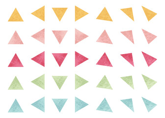 水彩図形 三角セット