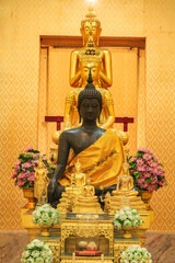 principle Buddha image of the special grade royal monastery, Wat Phra Phutthabat, Phra Phutthabat District, Saraburi, Thailand, Since 1624