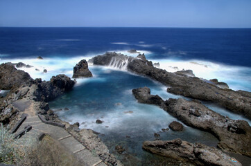 Charco del Viento on the coast of the Municipality of La Guancha (Tenerife).