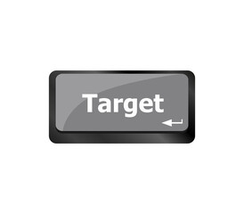 target button on computer keyboard. business concept
