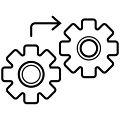 Setting gears icon vector illustration