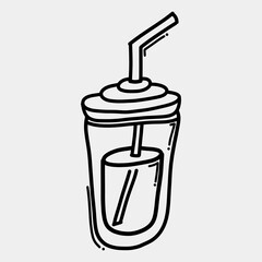 drink doodle vector icon. Drawing sketch illustration hand drawn line eps10