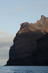 Sea cliff in the Special Natural Reserve of Gui Gui. Aldea de San Nicolas de Tolentino. Gran Canaria. Canary Islands. Spain.