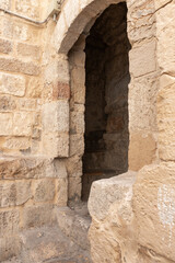 The entrance  to a house without doors in the Muslim part of the old city of Jerusalem in Israel
