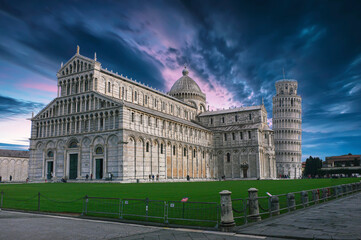 full overview of pisa cathedral tuscany italy