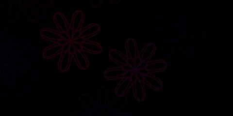 Dark Pink vector texture with memphis shapes.